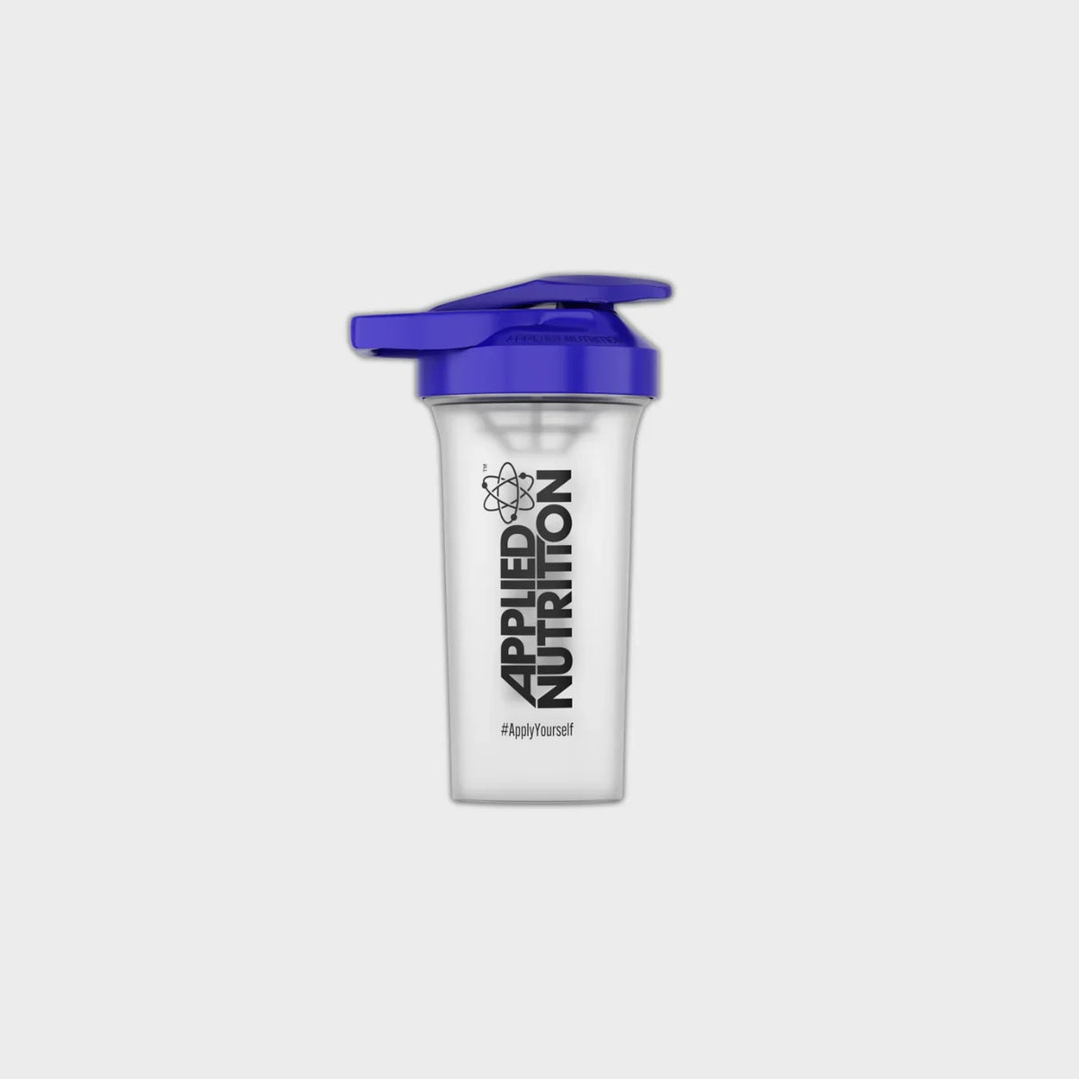 Applied Nutrition shaker bottle with blue lid, ideal for protein shakes and supplements