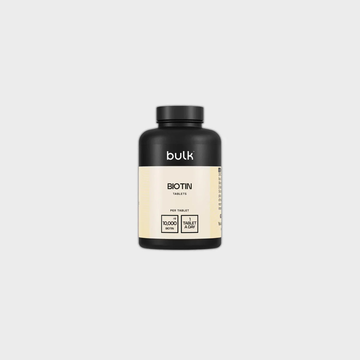 Bulk Biotin 10,000 mcg tablets, 1 per day supplement for hair skin nails