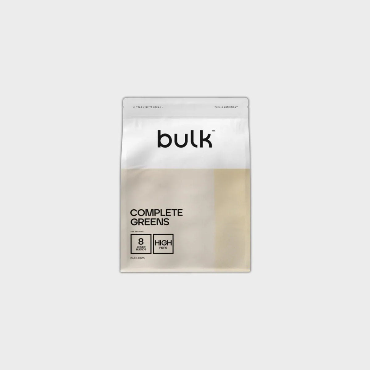 Bulk Complete Greens supplement pouch, high fiber, 8 green blends, natural nutrition